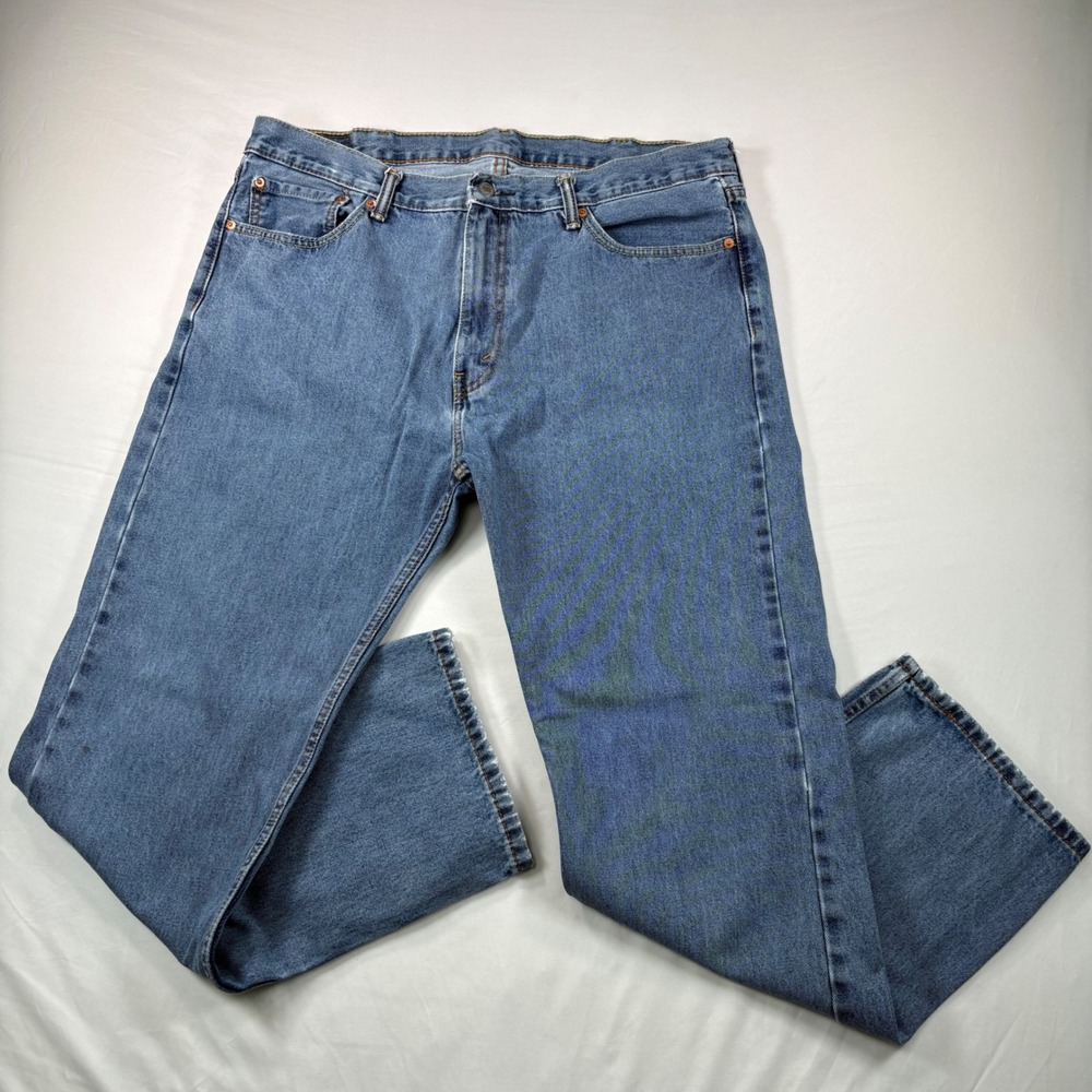 Levi's 505 Regular Fit Jeans Mens 40x32 Blue Denim Medium Wash Classic Straight
